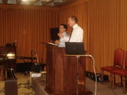 Preaching at Presbyterian Church Jardim Canadá outside Belo Horizonte