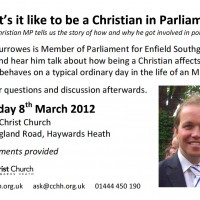 The Christian and Politics (Thursday 8th March)